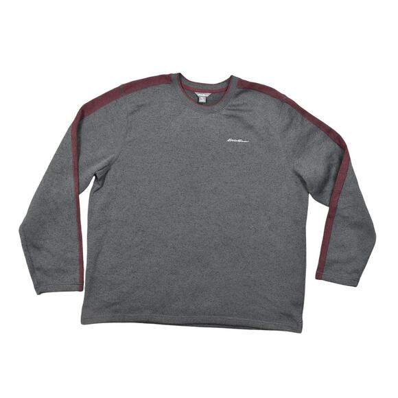 Eddie Bauer Gray Pullover Sweater 2XL Polyester Men Super Soft - Picture 1 of 8